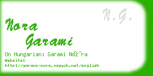 nora garami business card